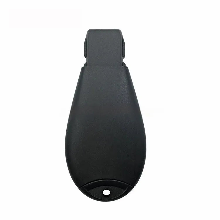Dodge Chrysler car key shell replacement in ABS plastic with brass components, showing dimensions of 85mm by 42mm.