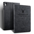 Flat anti-falling imitation leather jacket cover for iPad Air 4 10.9 inch, simple style, black colour