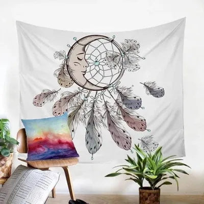 Machine-woven rectangular polyester fibre tapestry tarpaulin with geometric abstract pattern, European classical style, available in 150x100cm and 150x130cm