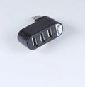 Black and white USB 2.0 hub splitter with multiple high-speed expansion ports for computer connectivity