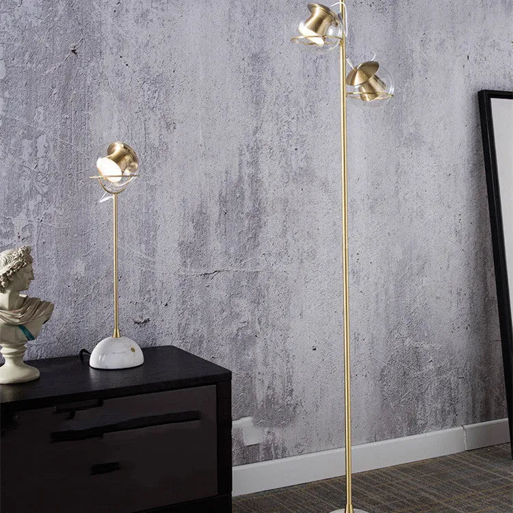 Glass desk lamp with dimmable touch control for LED bulbs