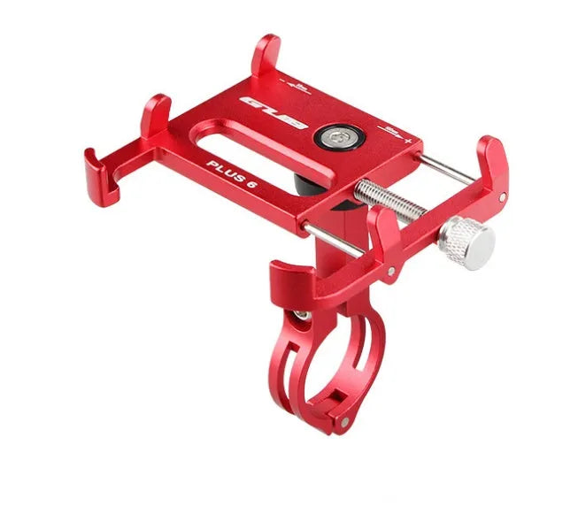 Aluminium motorcycle phone holder with rotating head on handlebars