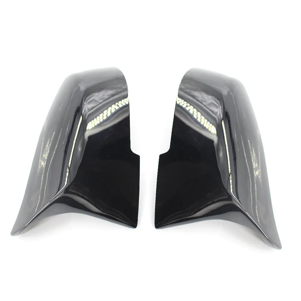Modified horn rear-view mirror shells in paint bright black for BMW 3 Series 4 Series