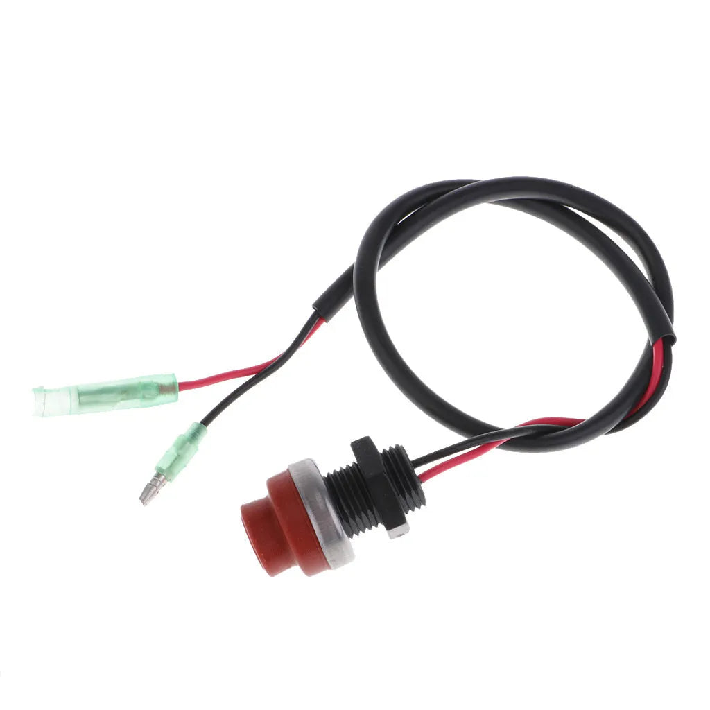 YAMAHA brand marine engine stop safety kill switch with coiled rope lanyard.