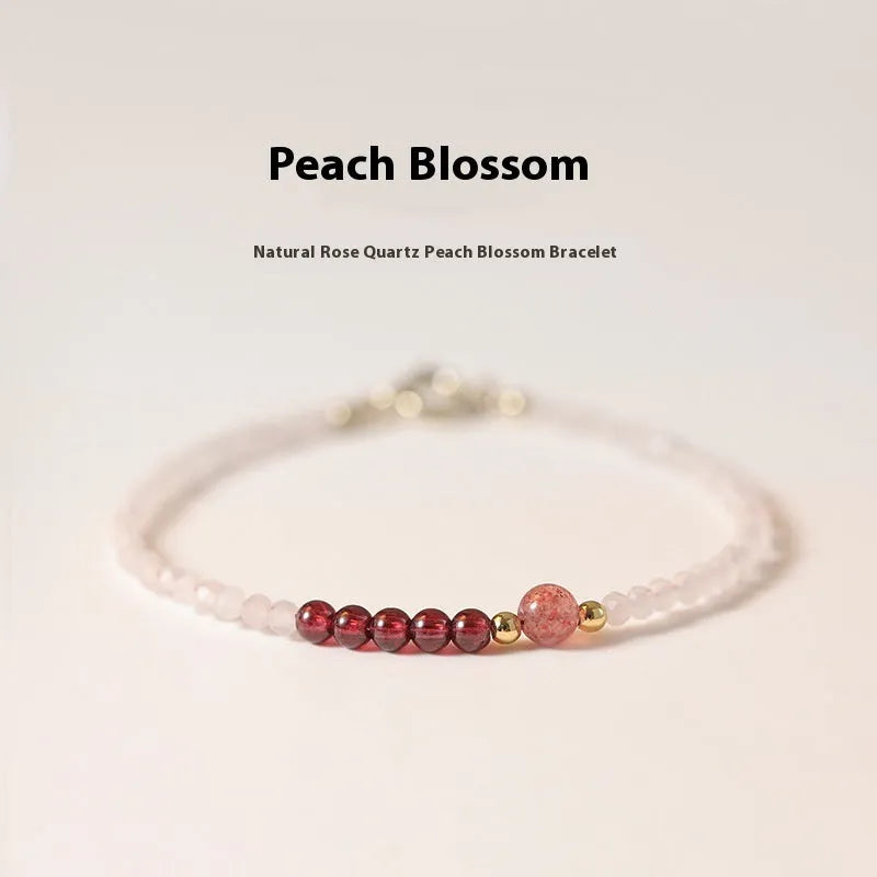 Handmade pink crystal bracelet with 2mm beads and zodiac modelling in 14cm, 15cm, or 16cm lengths