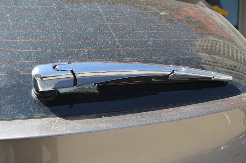 Hyundai 2010 rear window wiper cover trim set, four ABS plastic pieces with silvery finish