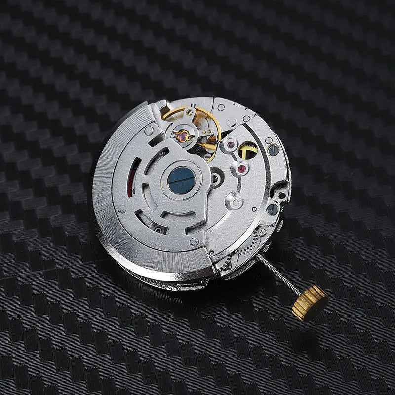 8215 automatic watch movement replacement with silver stainless steel construction and 25mm diameter