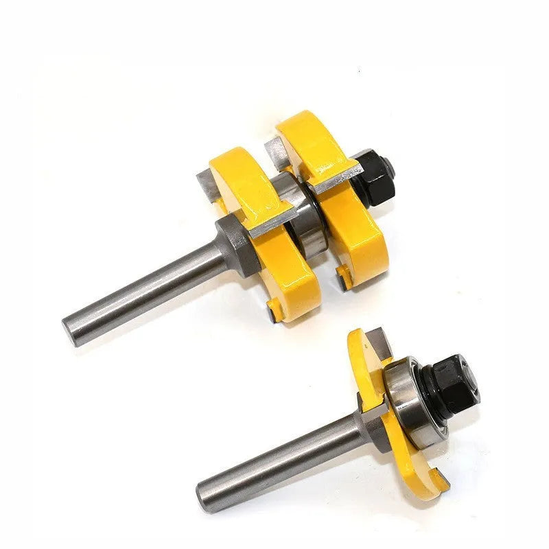 Carbide T-slot woodworking milling cutter with 8 mm shank for tenon joints