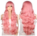 Long curly wig 55cm chocolate brown synthetic fibre ready-to-wear style