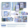 A6 grid notebook creative journal gift box with bookclothes, material paper, cards, and decorative accessories