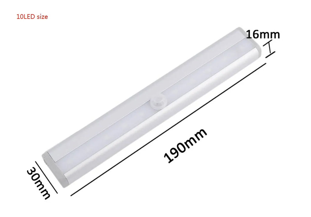 Aluminium LED human body induction magnetic closet light with USB charging port.