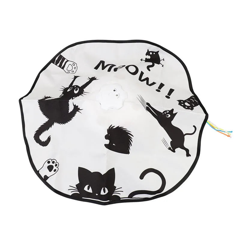 Plastic cat teaser toy measuring 19.8 x 11.5 x 19.5 cm with interactive design