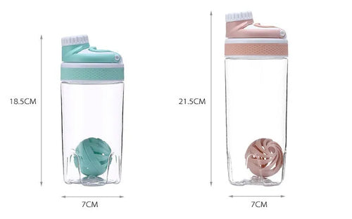 550ml protein nutrition shaker cup in blue, sealed lid, single-layer design for outdoor office use
