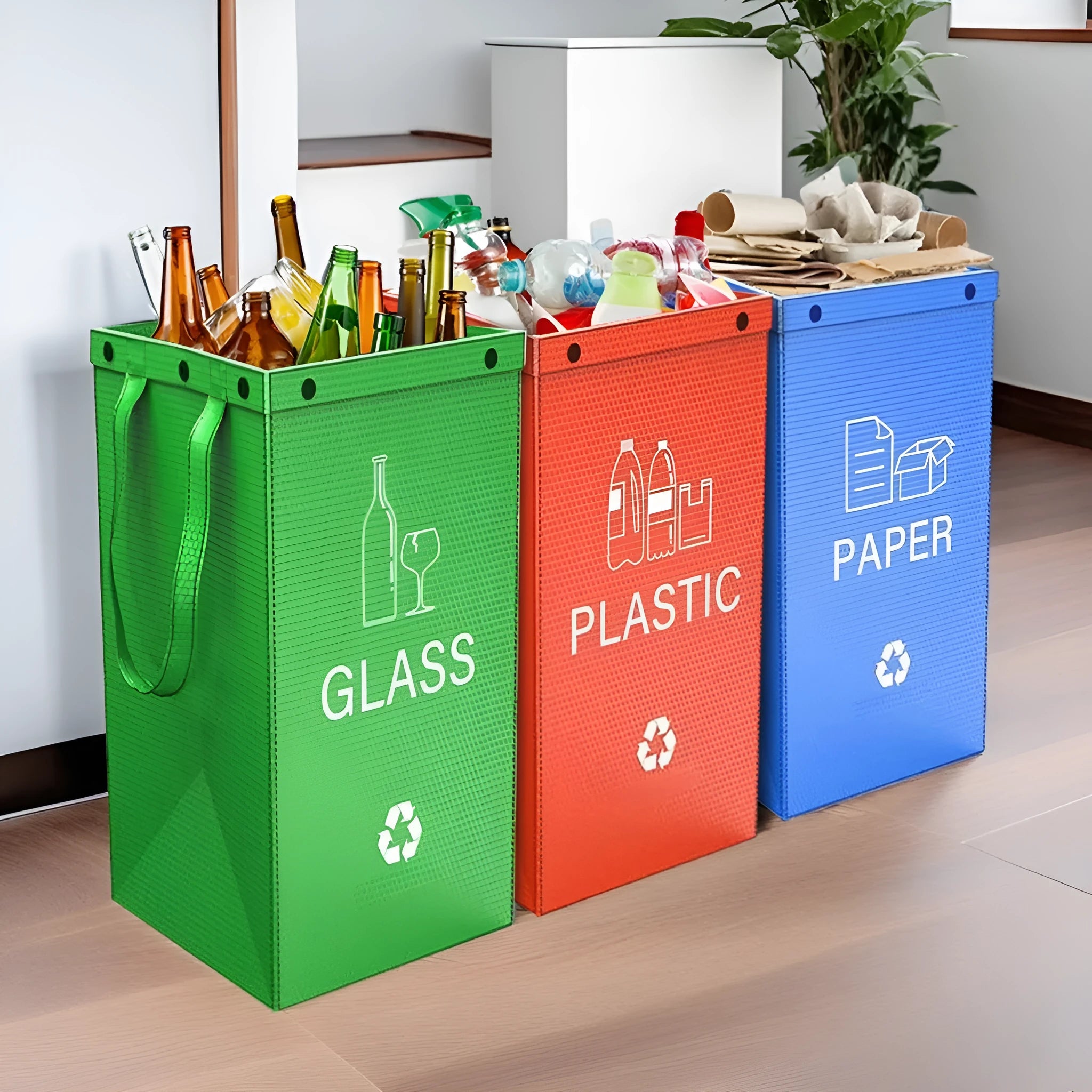 40L handbag waterproof garbage bin in various colour options with plastic liners