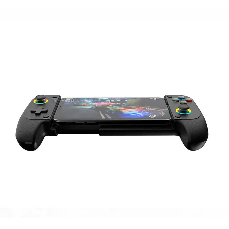 Bluetooth telescopic mobile game controller in black, red blue, or white colours