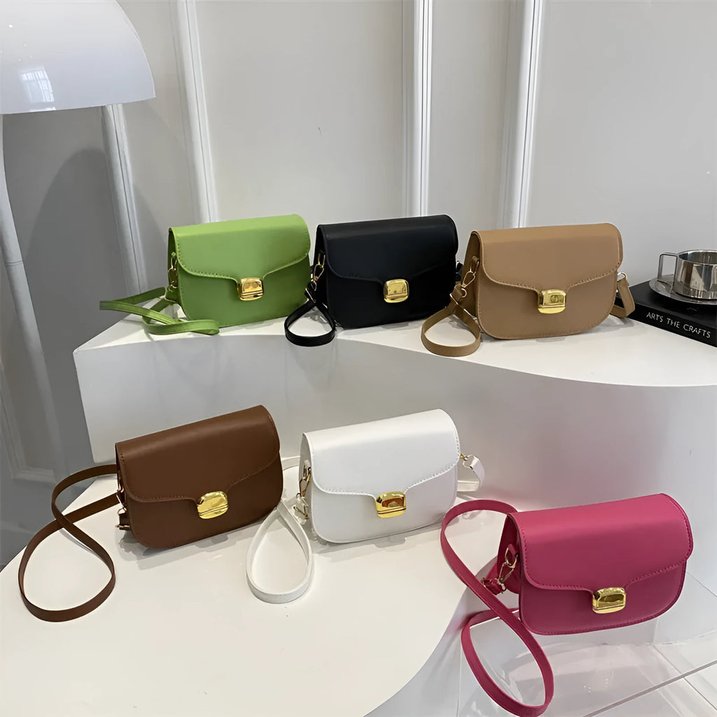 Simple PU handbag in khaki colour showing internal phone compartment and change pocket
