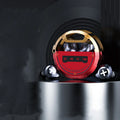 Red wireless Bluetooth earphones with charging case showing TYPE-C port