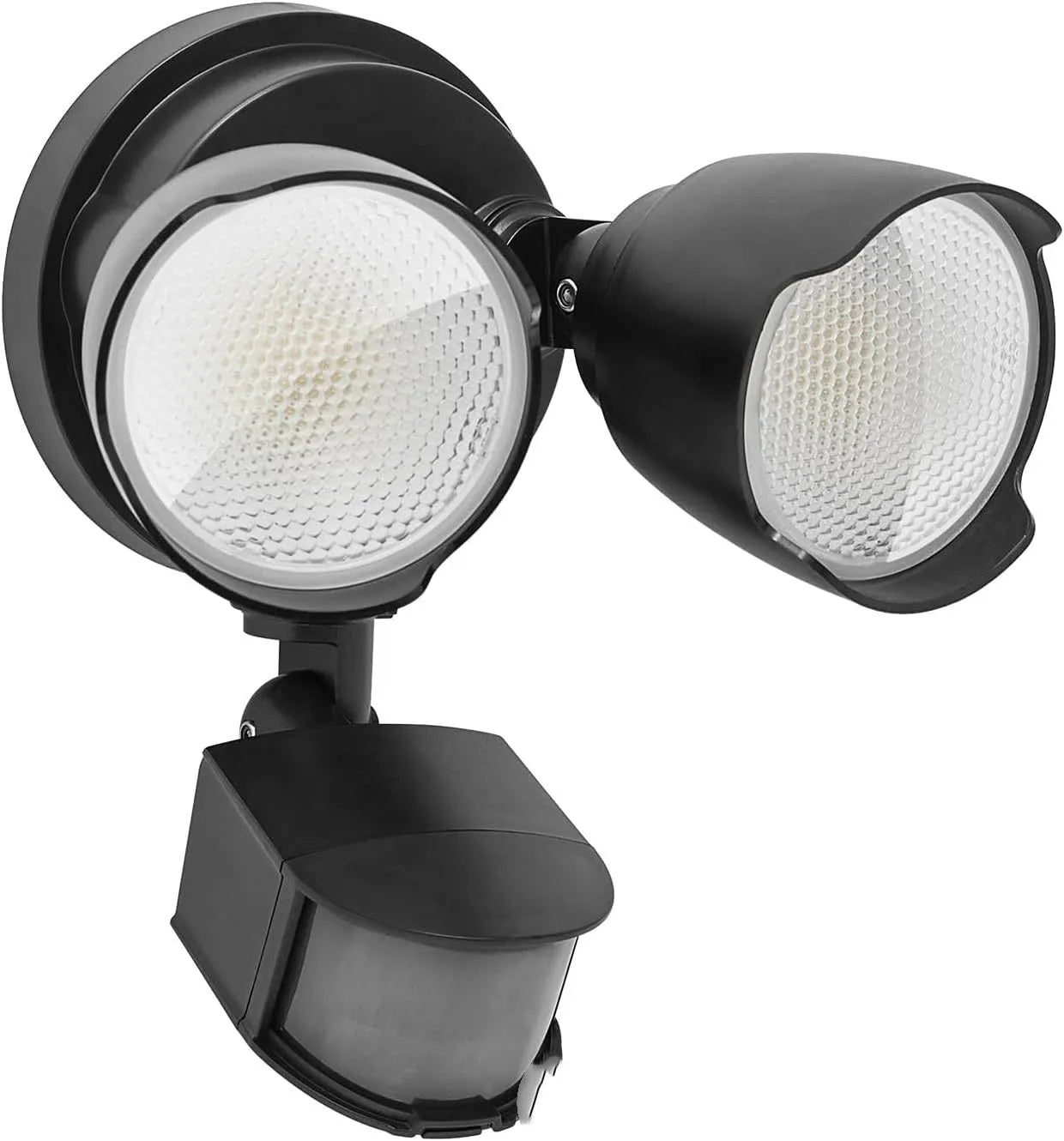 White LED human body induction security lamp with motion sensor for outdoor courtyard or garage lighting