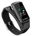 Bluetooth smart watch bracelet headset B7 with OLED display and TPU strap in black colour option