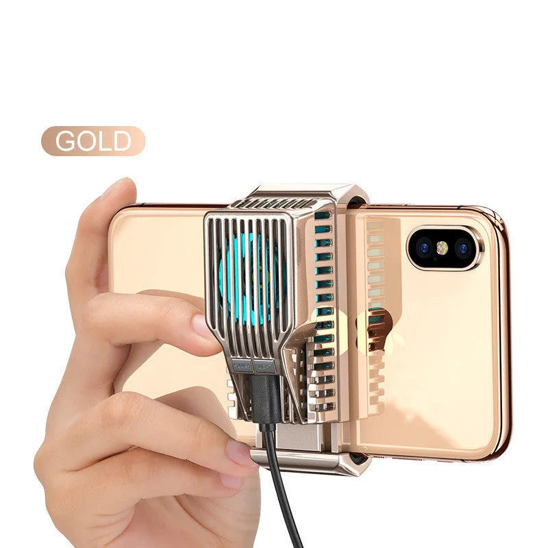 Black mobile phone radiator with clip design for smartphones 4 to 7 inches