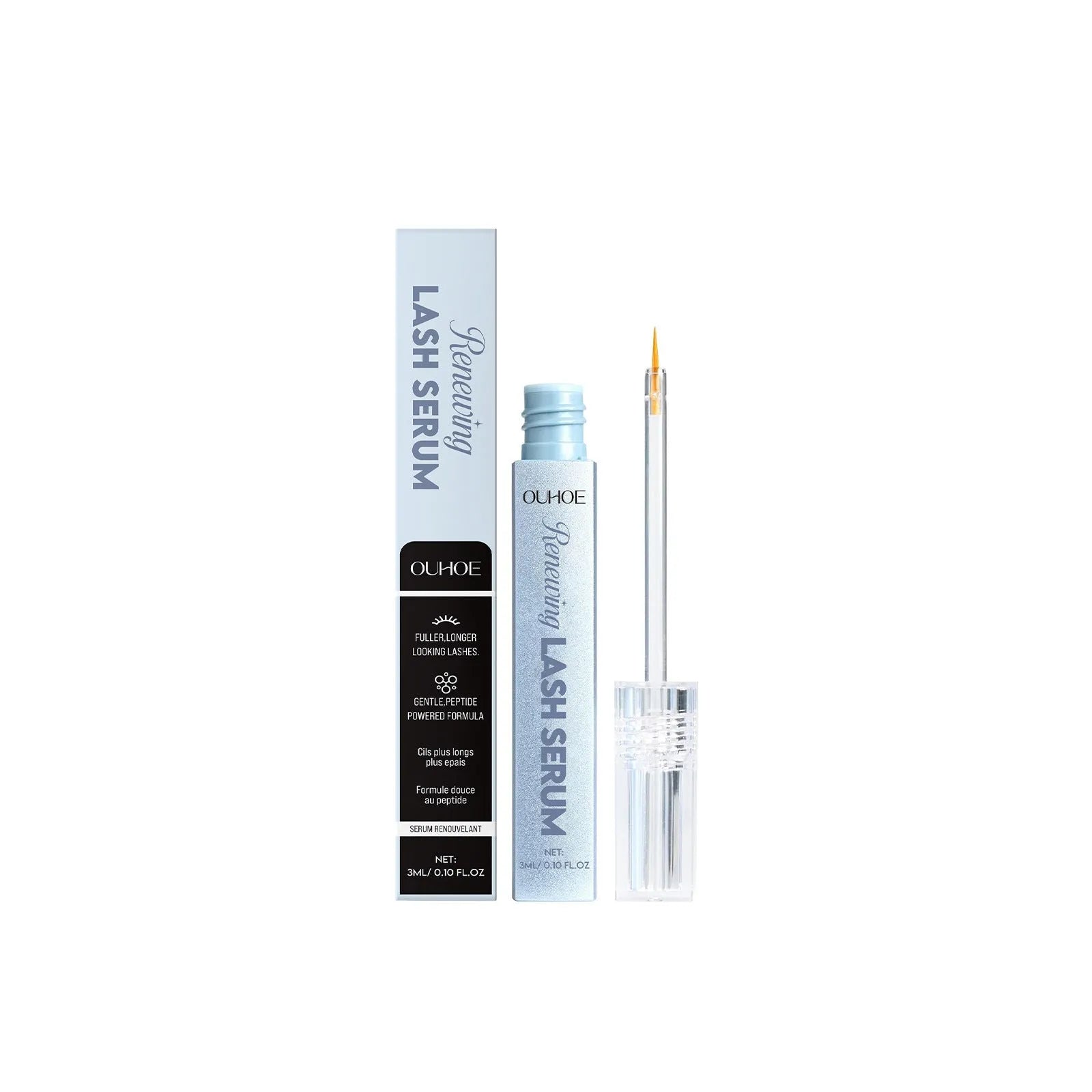 Nourish Liquid of Eyelash serum bottle with 3ML capacity containing Glycerol and peptide formula