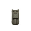 EX655 spinning windlass military tourniquet in plastic storage box, shown in army green colour.