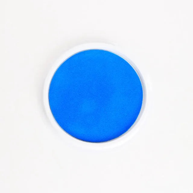 Children's finger print mud kit with plastic inkpad, stamp, and picture album for non-toxic sensory play.