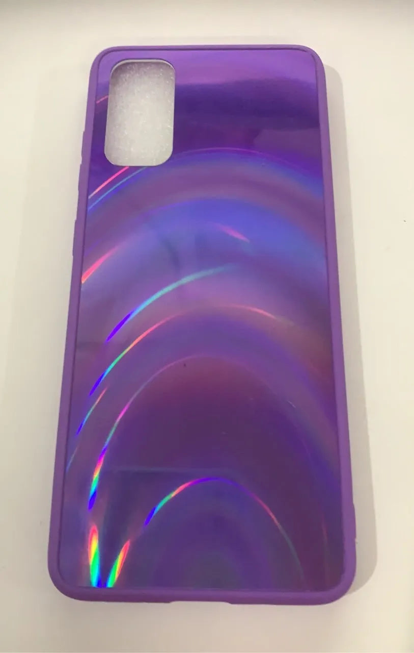 Marble pattern shockproof silicone phone case for Samsung models in multiple colours.