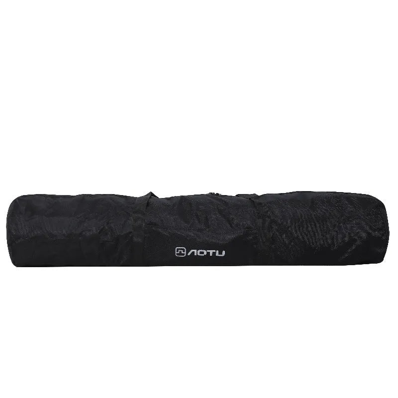 Green waterproof camping storage bag shown expanded and folded, with tents and chairs organised inside