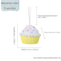 Foam Christmas macaron colour series pendant in ice cream shape, pink colour, hanging on a Christmas tree branch