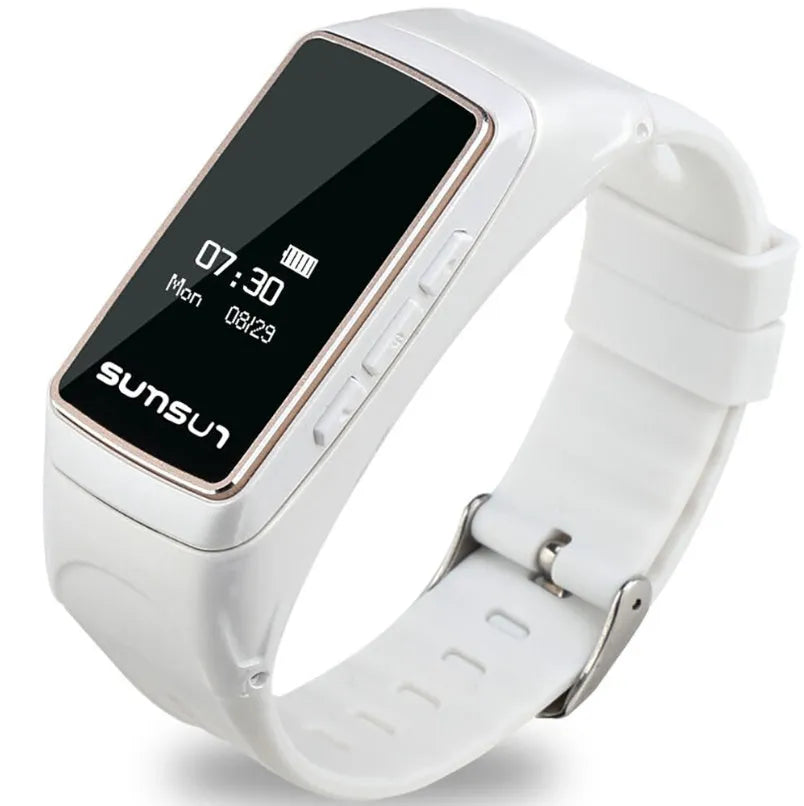 Bluetooth smart watch bracelet headset B7 with OLED display and TPU strap in black colour option