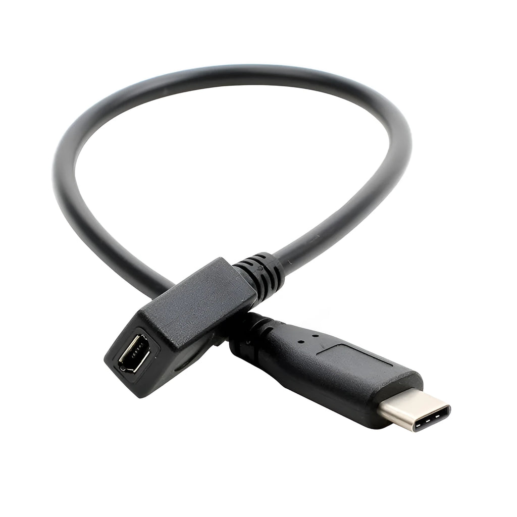 0.25m Micro USB female to Type-C male data cable for mobile phone