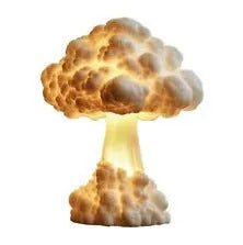 Atomic bomb explosion mushroom cloud shaped modern art table lamp with USB cable.