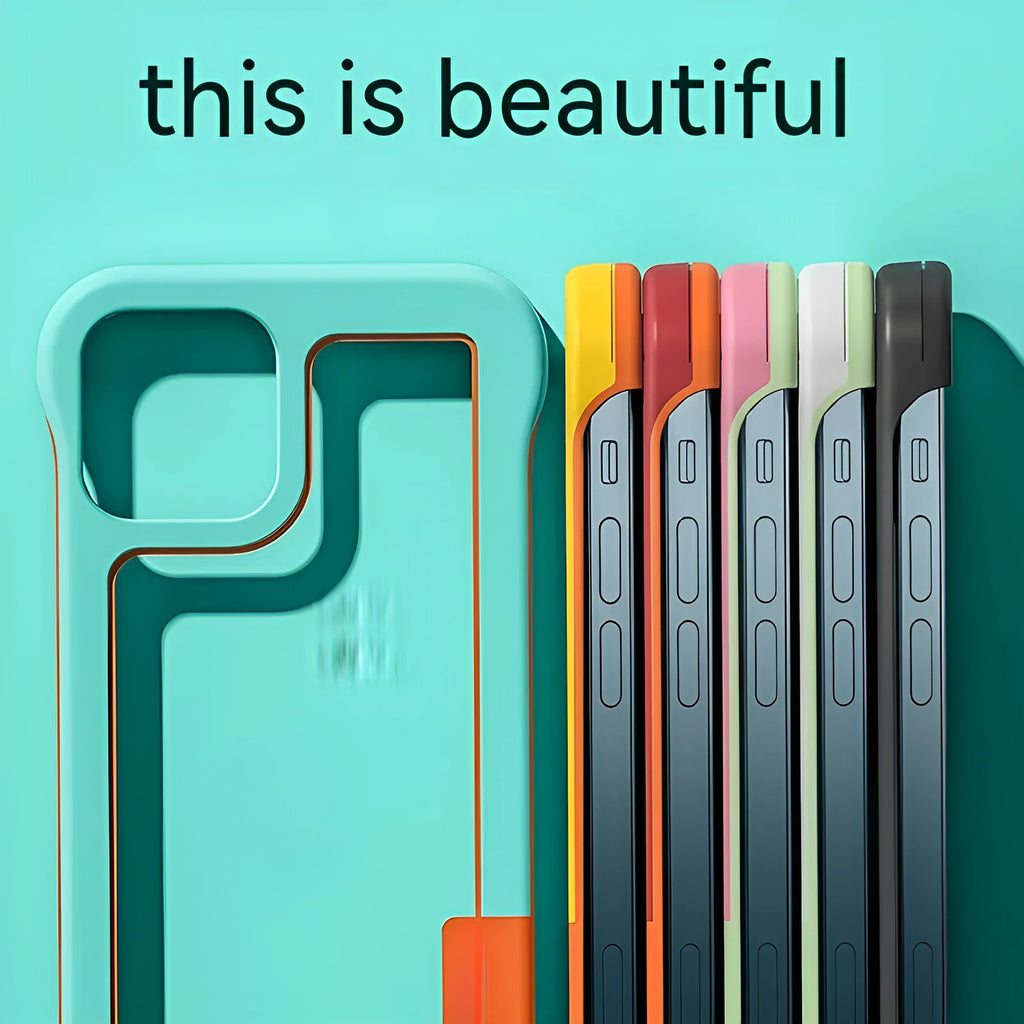 Frameless silicone phone case for Apple iPhone, shockproof and heat dissipation, six colours available