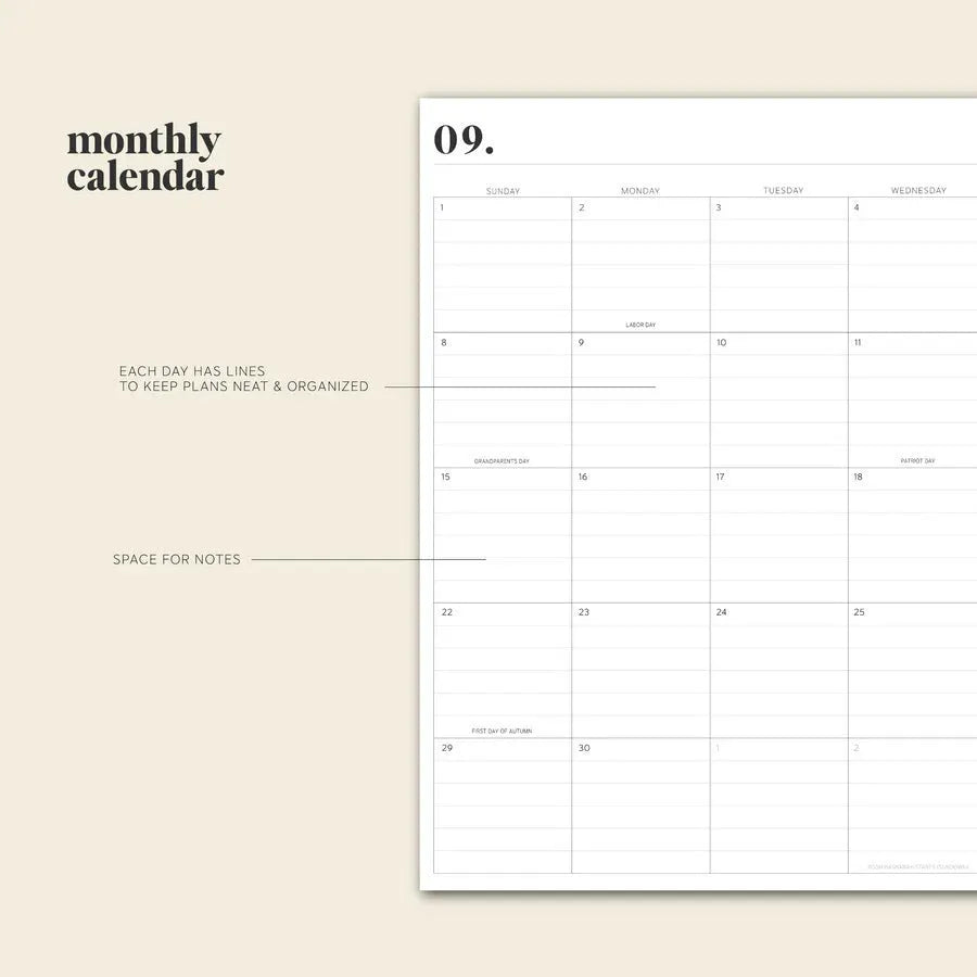 Cherry red wire-bound coil notebook with daily schedule pages open flat