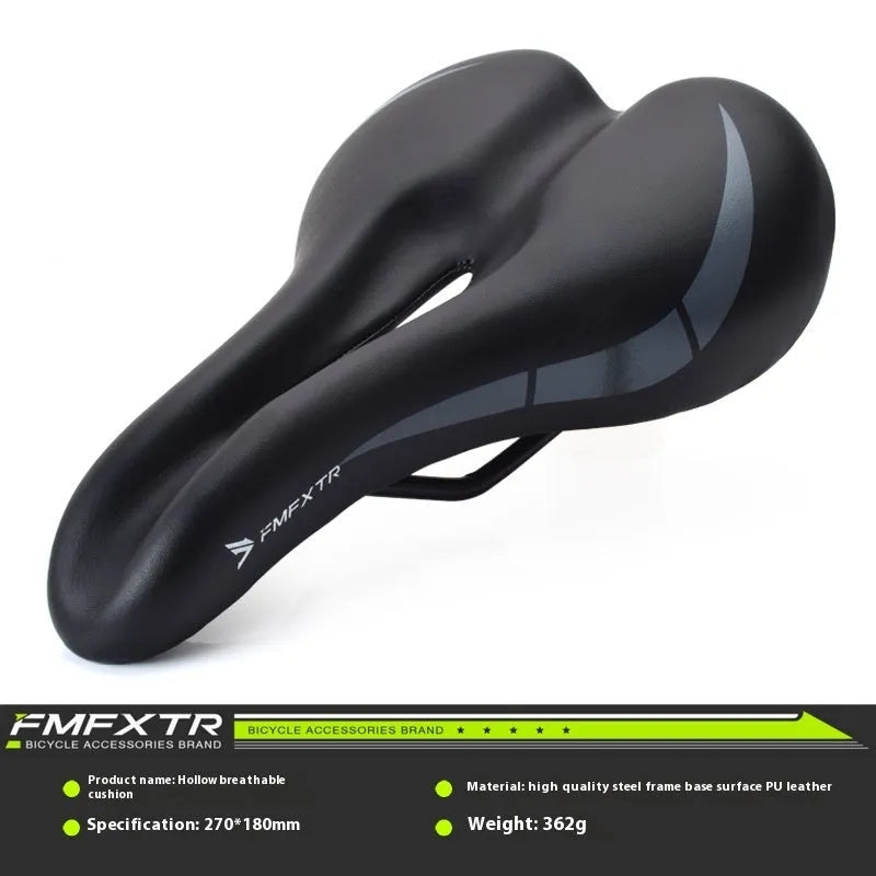 Bicycle saddle cushion with PU leather cover and foam padding, shown in 3147 hollow cushion colour