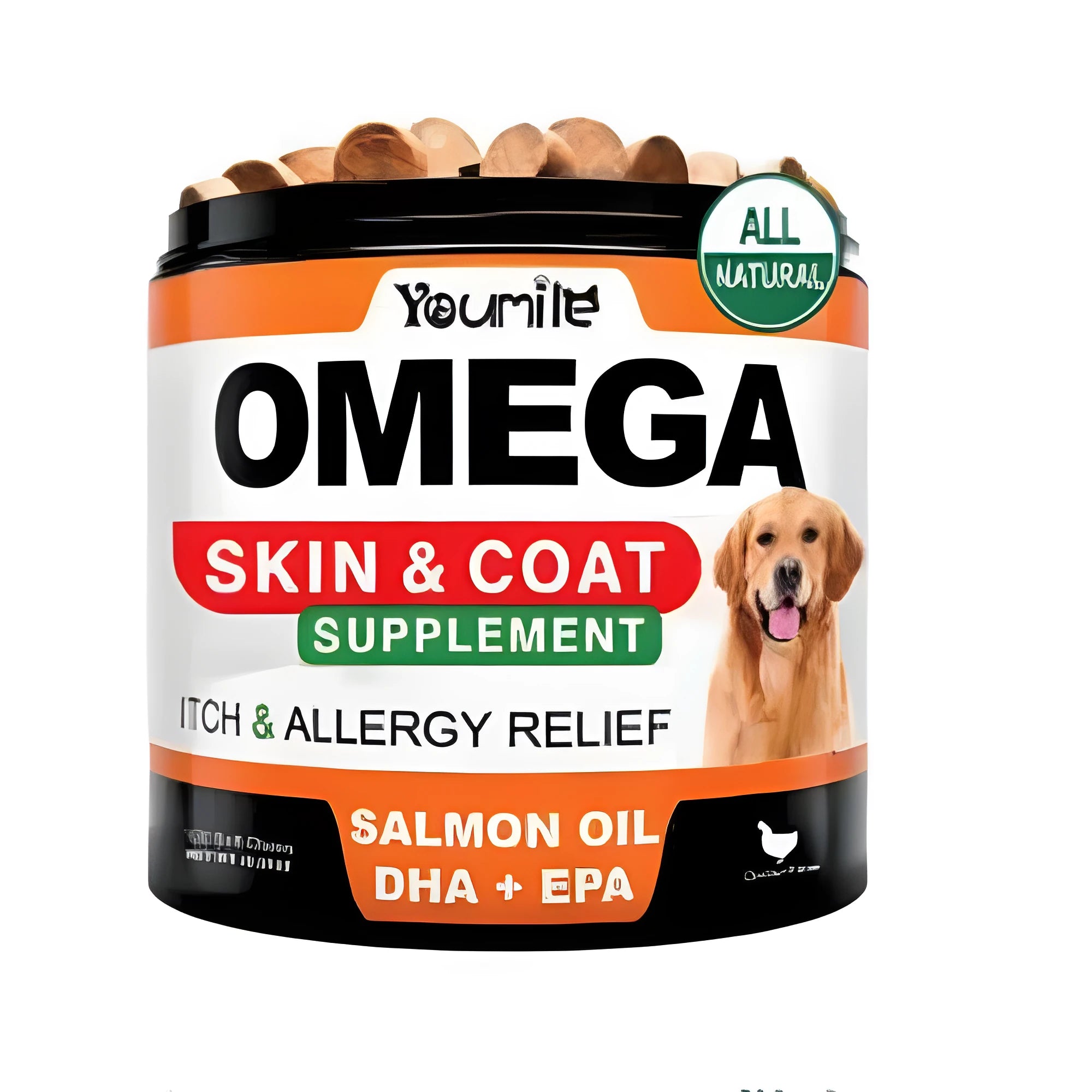 Bottle of 120 fish oil omega-3 softgel capsules, a dietary supplement for adults.
