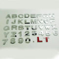 Zinc alloy metal car letter stickers showing 3D raised effect on vehicle bumper