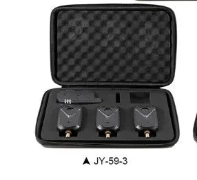 Wireless fishing electronic bite alarm unit with ABS casing for multi-rod monitoring.