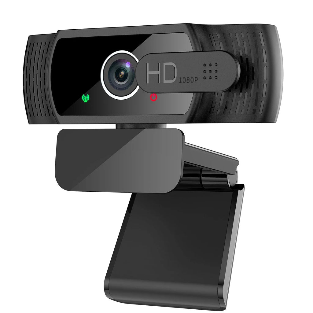 Black USB computer camera with universal clip for laptops and monitors