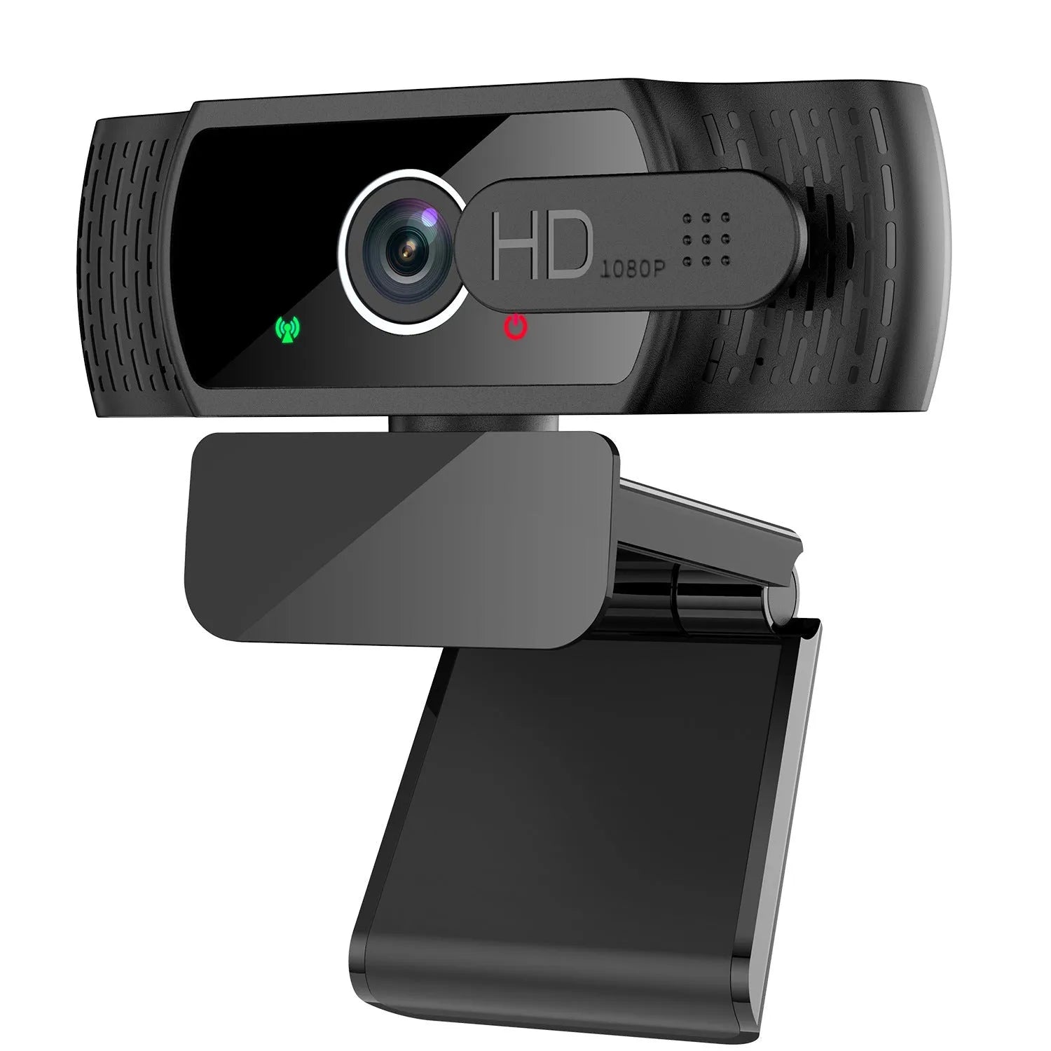 Black USB computer camera with universal clip for laptops and monitors