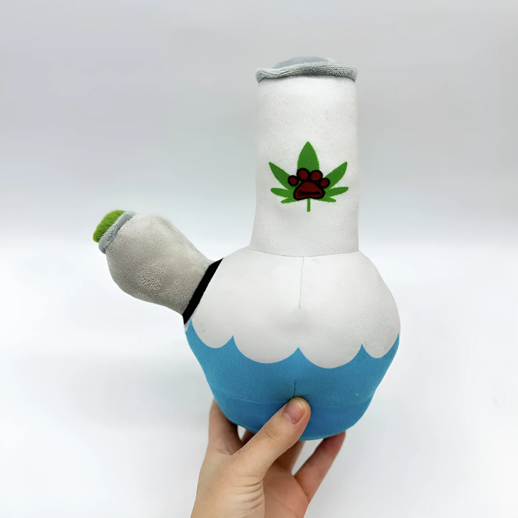 24cm long kettle-shaped dog plush toy with soft material in picture style design