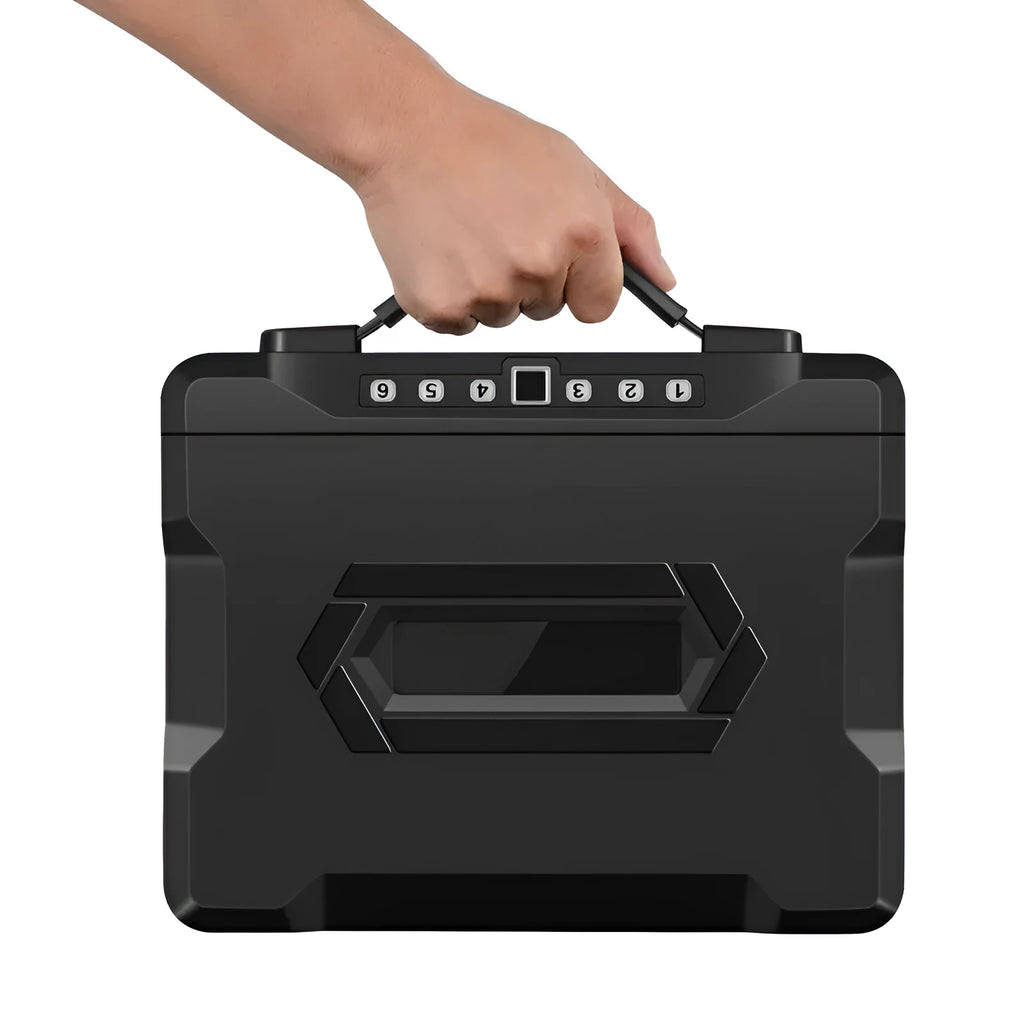 Portable small password safe box with mechanical key lock in youqiaogang size.