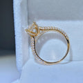 Copper plated moissanite diamond ring for women alloy Style1 elegant design ring