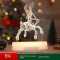 Acrylic Christmas LED night light with 3D holiday designs