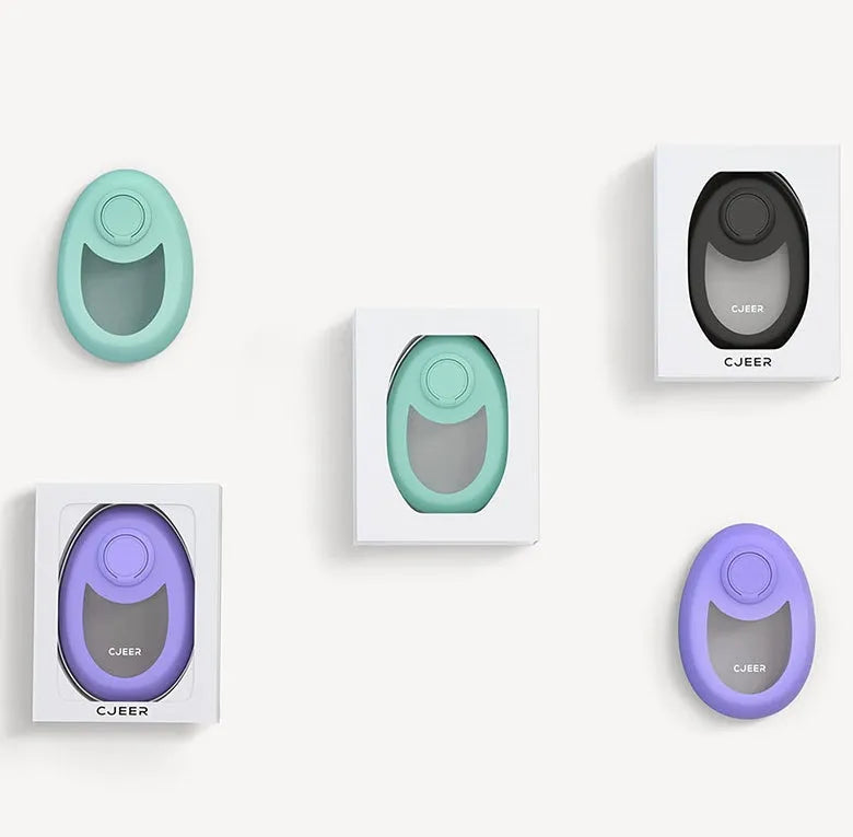 CJEER upgraded crystal hair removal eraser device in green, purple, or black with metal finger ring.