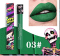 Halloween DR160 skull test tube lip gloss with waterproof matte formula in 12 shade options
