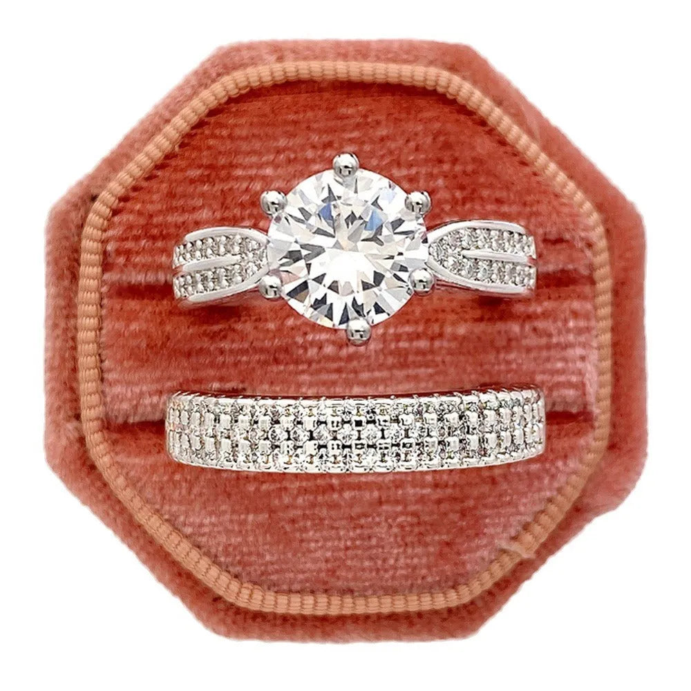 White gold colour geometric wedding ring bracelet with round elements on alloy base