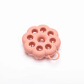 Silicone pet grooming brush with textured fingers for wet and dry use on dogs and cats