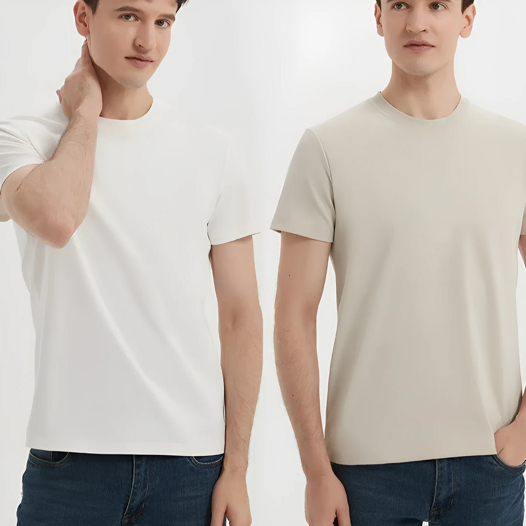 Men's antibacterial quick-dry short sleeve t-shirt in straight pullover style